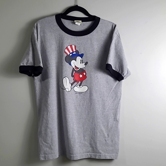 Vintage 90's Disney Mickey & Co 4th of July Mickey Mouse Patriotic ringe… - Picture 1 of 5